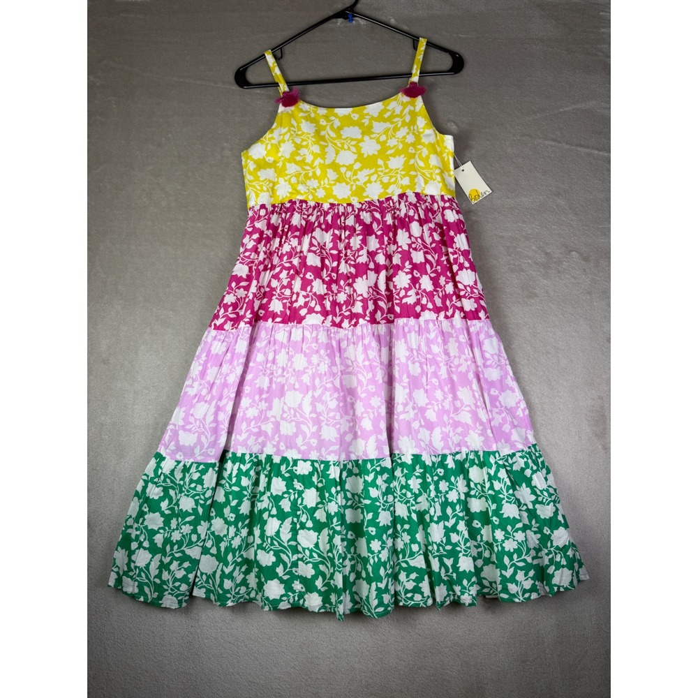 Mini Boden Girls Floral Tiered Maxi Dress Size 13-14Y NWT Multi Color Summer